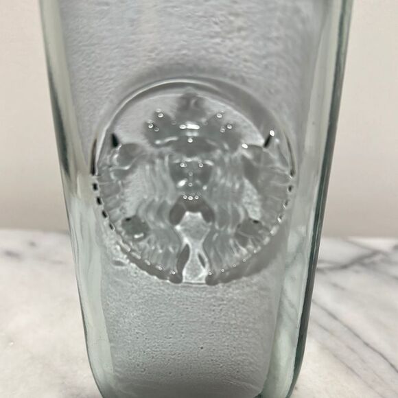 Starbucks Recycled Glass cold cup Tumbler with Lid triangular - Picture 5 of 9